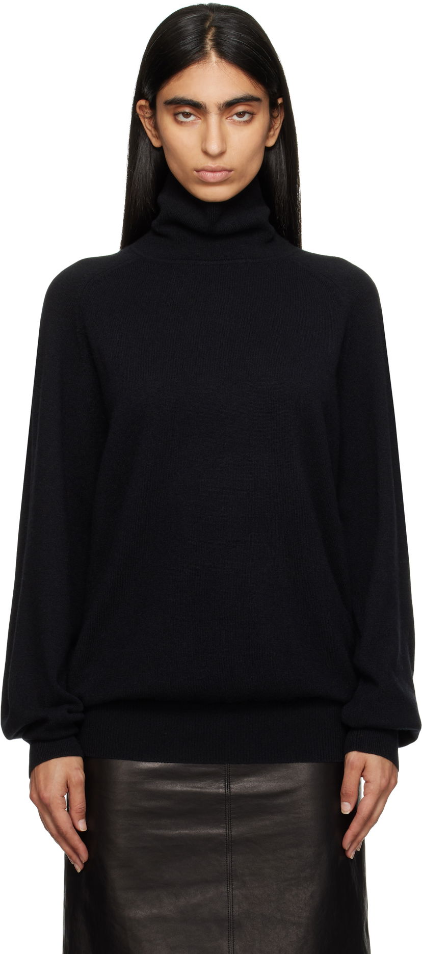 Pleteni pulover Khaite Percy Cashmere Turtleneck Sweater Črna | 9683600