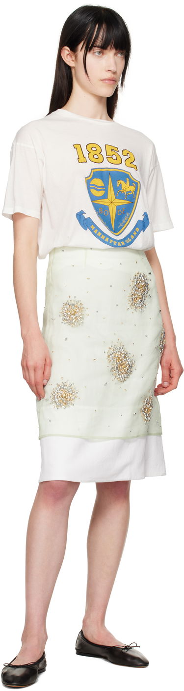 Majica Bode Bode Crest Boxy T-Shirt Bela | MRS25CS008, 3