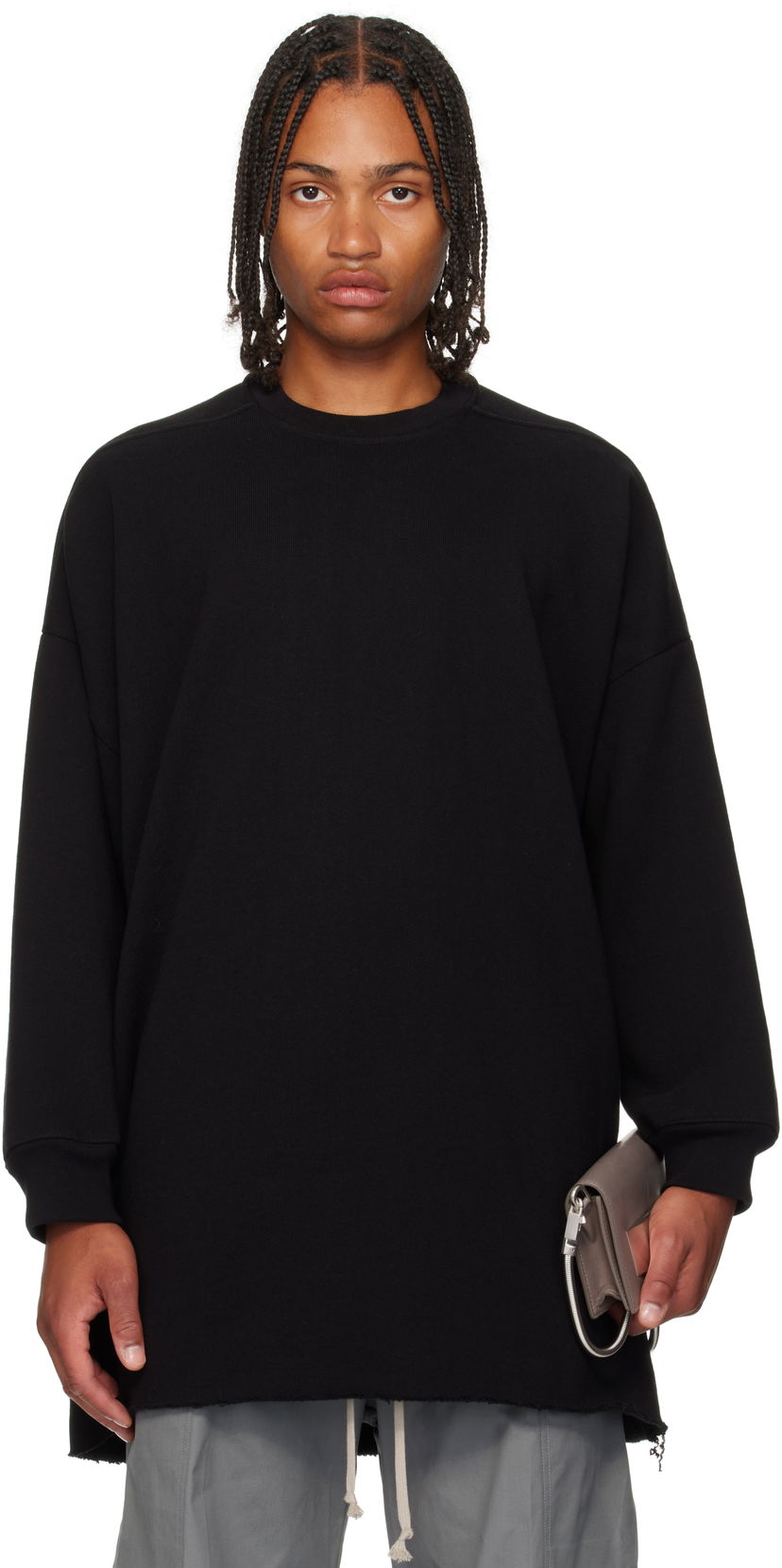 Pulover Rick Owens Rick Owens Concordians Tommy Long Sleeve Sweatshirt Črna | RU02E1276 JTC