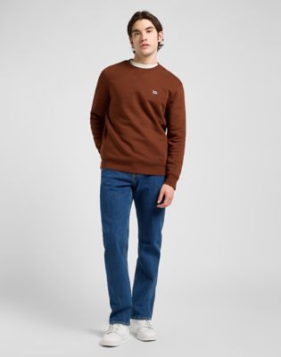 Pulover Lee Regular Patch Crew Sweatshirt Luxe Rjava | 112371910, 1