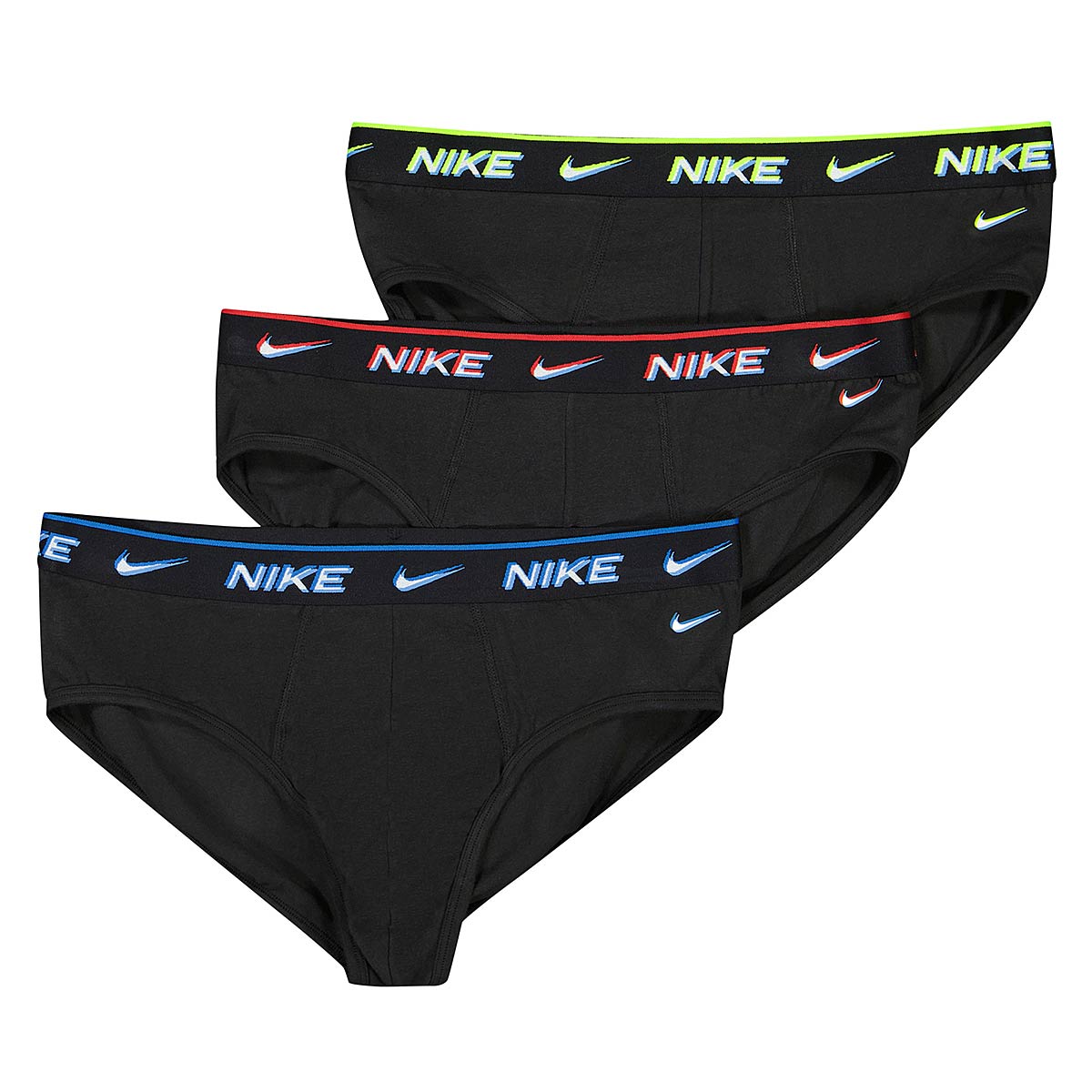Spodnje perilo in nogavice Nike Everyday Briefs 3-pack Črna | 0000KE1006, 1