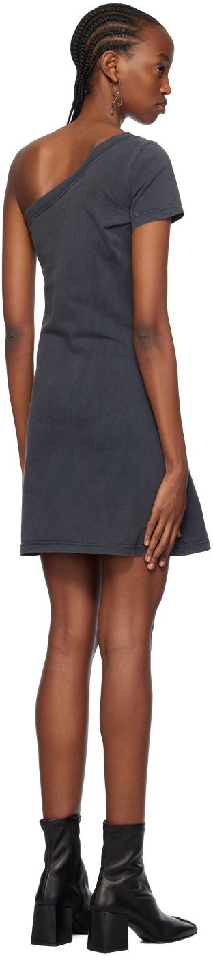 Obleke Courrèges One Shoulder Number Graphic Minidress Siva | 124JRO363JS0109, 2