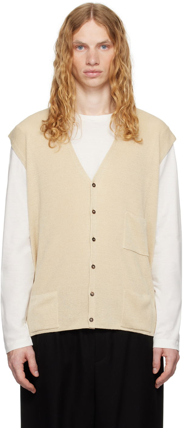 Pleteni pulover The Row Vest Bež | 764-Y660