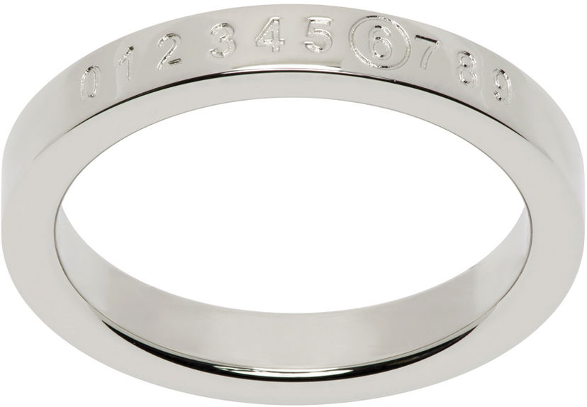 Prstan Maison Margiela MM6 Numeric Minimal Signature Ring Siva | SM6UQ0059 P6469