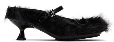 Nakit Simone Rocha Simone Rocha Faux Fur Grip Mule Heels Črna | HBG1 1090, 0