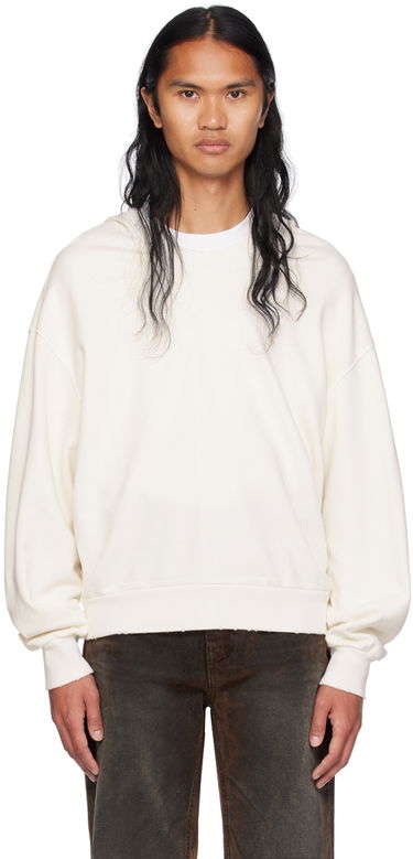 Pulover We11done Wide Neck Sweatshirt Bela | WD-TH2-24-801-U-WH, 0