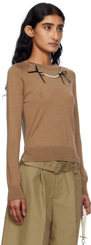 Pleteni pulover Simone Rocha Simone Rocha Classic Wool Pullover Črna | KMK22B 0647, 4