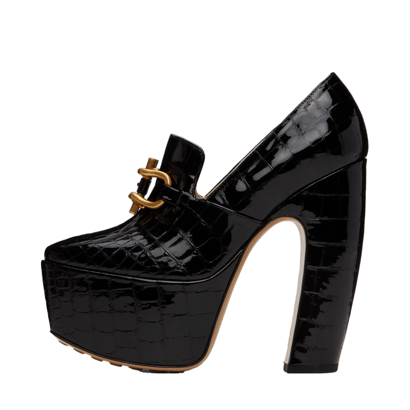 Superge in čevlji Bottega Veneta Mostra Pump Heels "Black" Črna | 729724 V2DW0