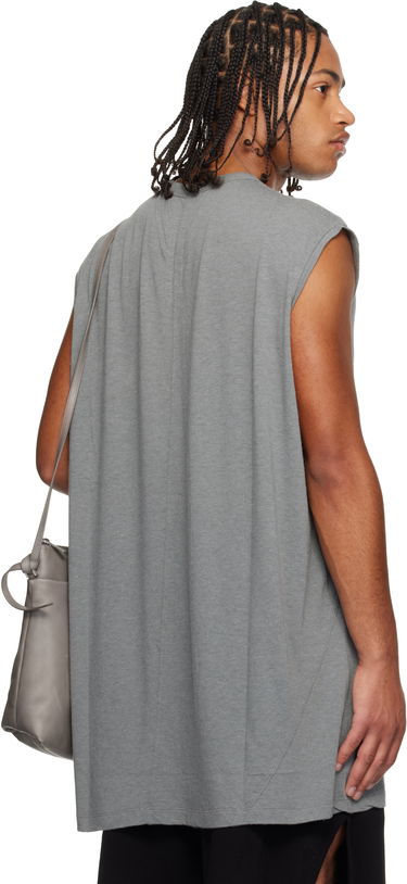 Majica brez rokavov Rick Owens Concordians Splintered Tarp Paneled Sleeveless T-shirt Siva | RU02E1168 JR, 2