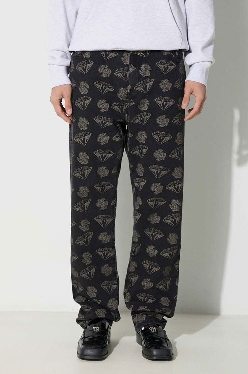 Kavbojke BILLIONAIRE BOYS CLUB Diamonds & Dollars Denim Jeans Črna | B23412