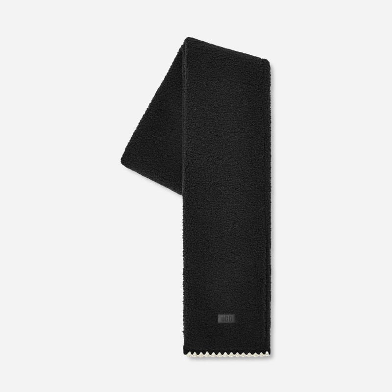 Šala UGG Fleece Scarf with Scalloped Trim Črna | 101021-BLK, 1