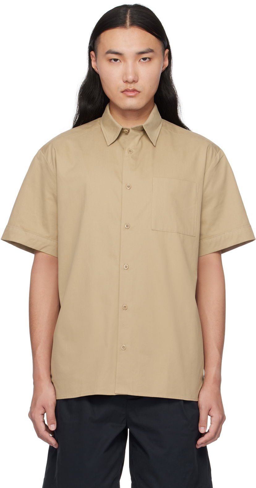 Srajce A.P.C. Ross Short-Sleeve Shirt Bež | COGZR-H12541