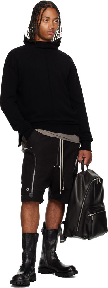 Nahrbtnik Rick Owens Rick Owens Concordians Leather Backpack Črna | RA02E0771 LCN, 3