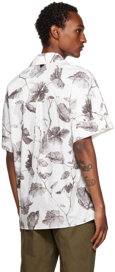 Srajce Erdem Erdem Philip Leaf-Print Shirt Bela | MF22_503MLLWP PHILIP, 2