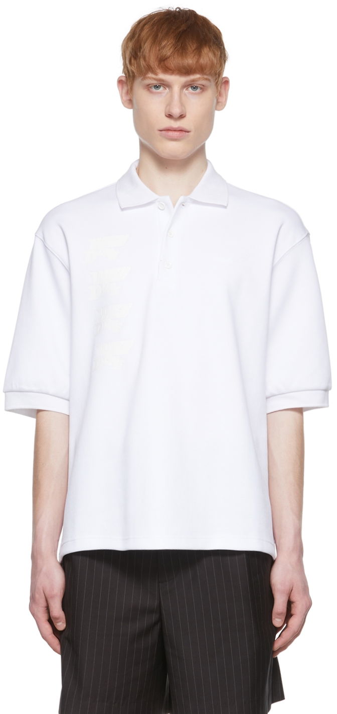 Polo majica We11done We11done Cotton Polo Shirt Bela | WD-TT1-22-537-U-WH