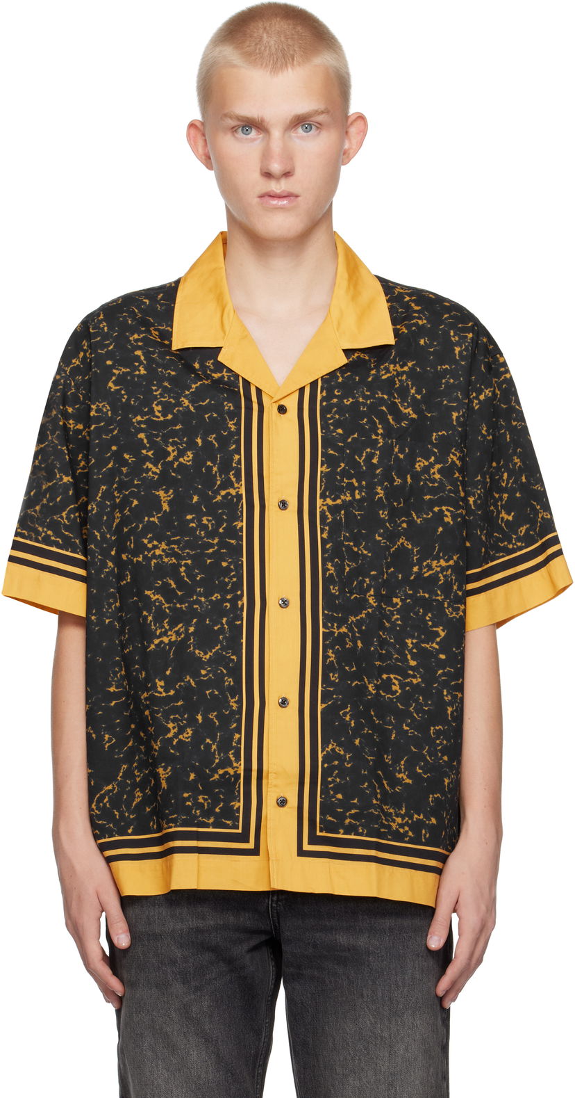 Srajce BOSS Oversize-Fit Shirt Rumena | 50520060