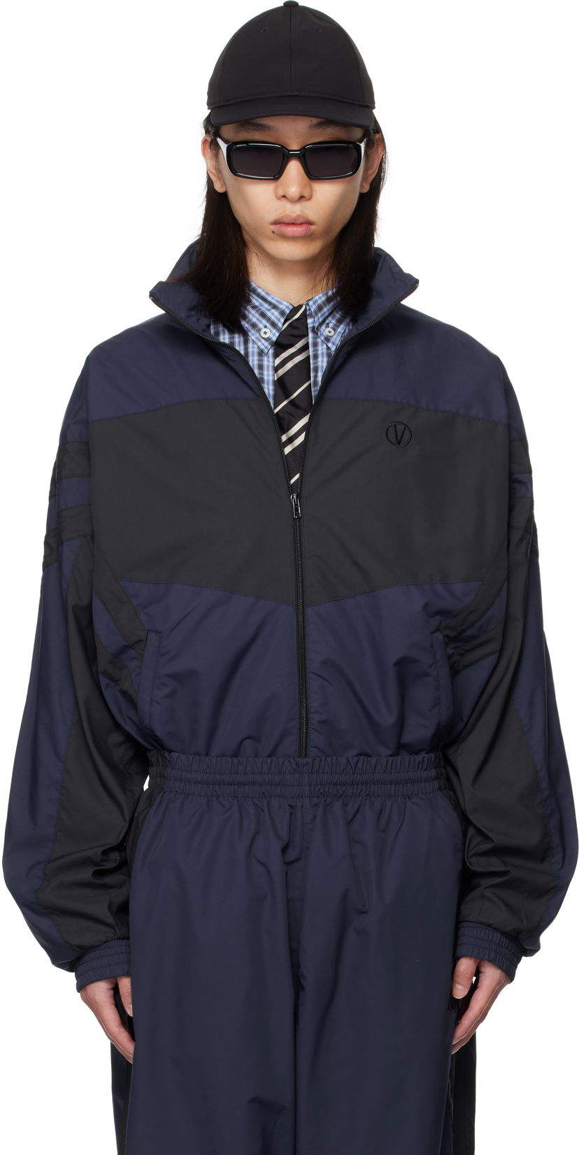 Jakna VETEMENTS VETEMENTS Iconic Tracksuit Jacket Mornarica | UH76GJ400N