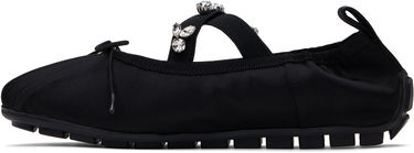Obleke Simone Rocha Simone Rocha Embellished Grip Ballerina Flats Črna | BPT1B 0755, 2