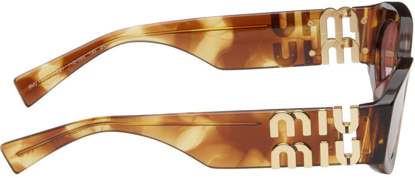 Sončna očala Miu Miu Miu Miu Glimpse Oval Sunglasses Rjava | 0MU 11WS 8056262086797, 1