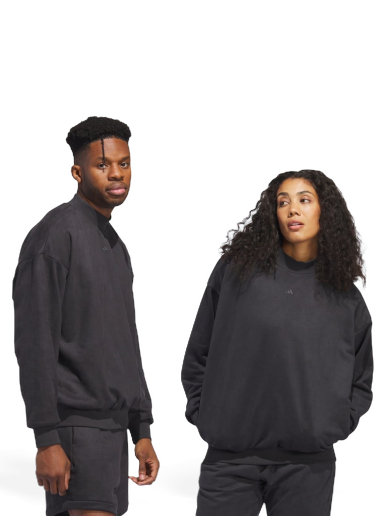 Pulover adidas Performance Basketball Sueded Crew Črna | IN7696