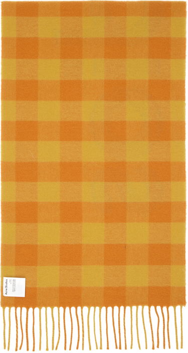 Oblačila Acne Studios Orange Check Scarf Oranžna | CA0262-, 1