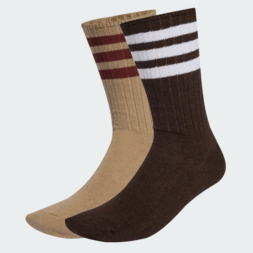 Nogavice adidas Performance Ribbed Crew Socks - 2 Pairs Rjava | JX5201