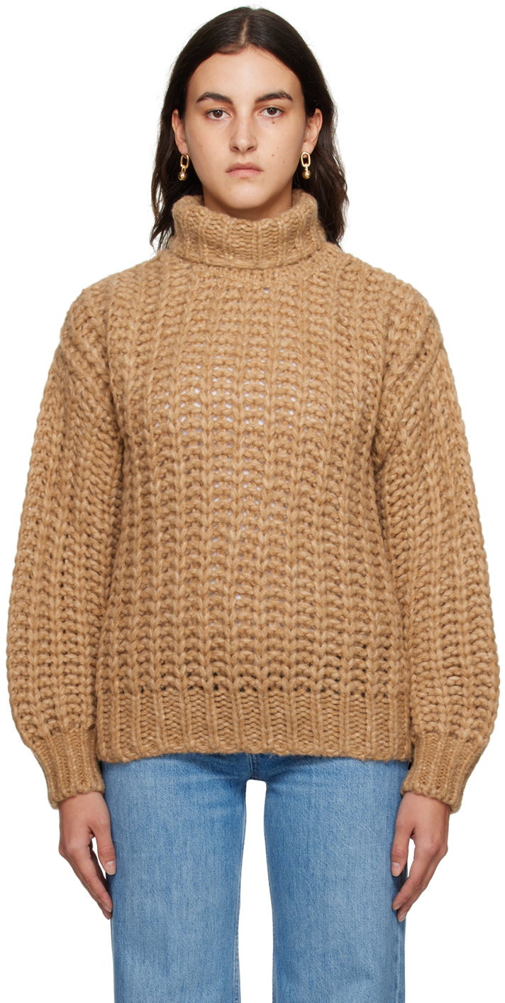 Pleteni pulover Anine Bing ANINE BING Iris Turtleneck Sweater Rjava | A-09-1116-250