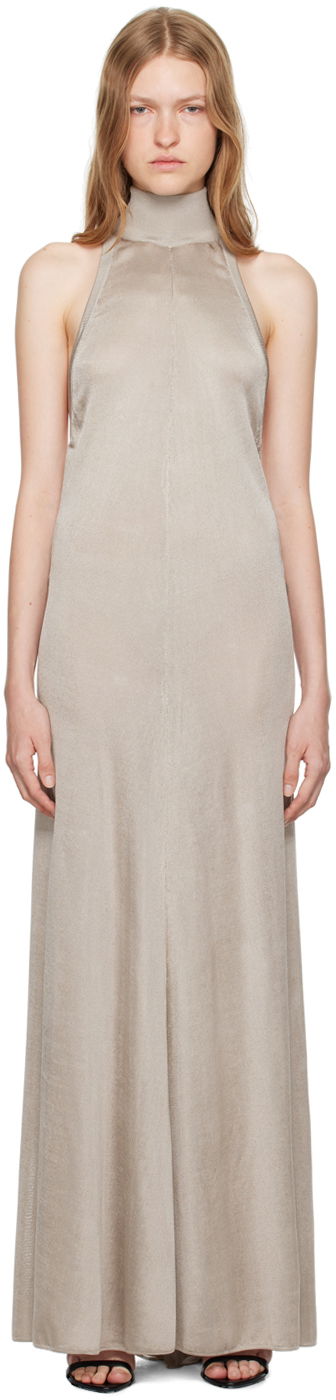 Obleke Tom Ford Halterneck Knit Maxi Dress Rjava | ACK534-YAX770