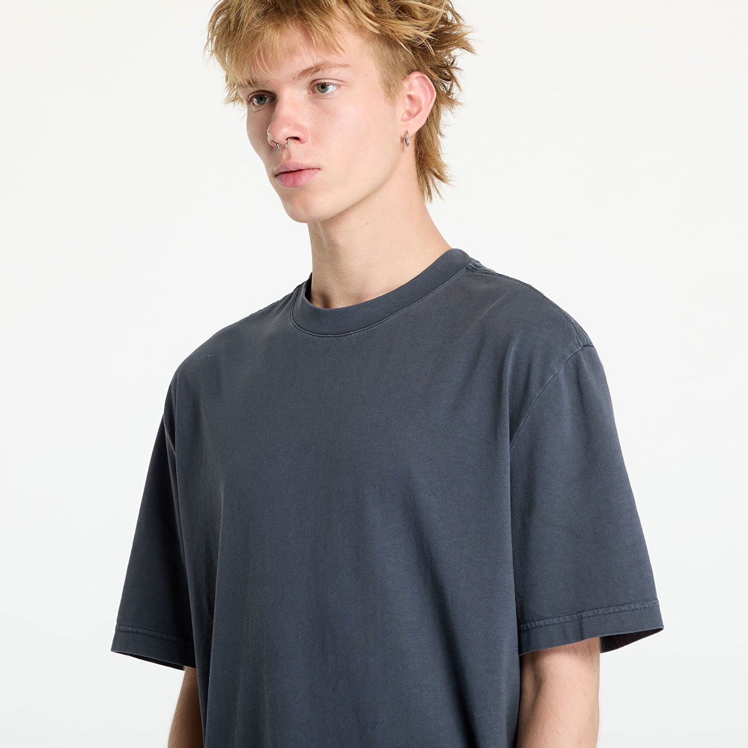 Majica CALVIN KLEIN Washed Heavy Tee Black Siva | J30J326153 BAN, 1
