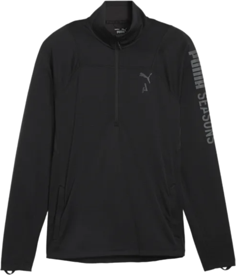 Pulover Puma M SEASONS LS 1/4 Zip Polypropylene Rain Cell Črna | 524891-01