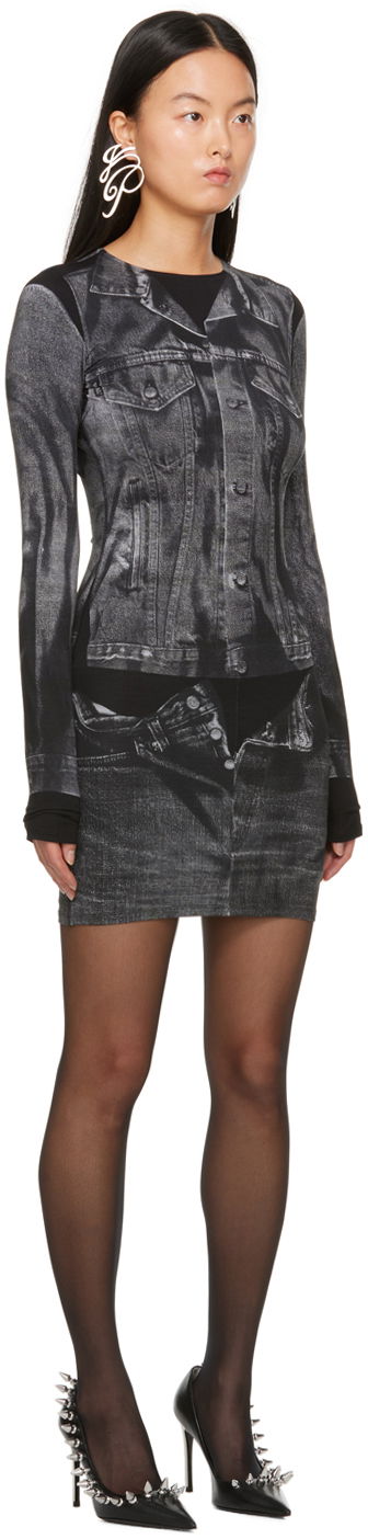 Obleke Jean Paul Gaultier Jean Paul Gaultier Trompe L'œil Printed Minidress Črna | 23/15-F-RO076-J530-0002, 1