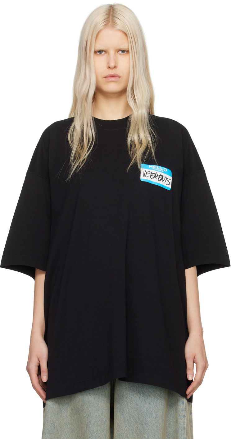 Majica VETEMENTS 'My Name Is ' T-Shirt Črna | UE64TR130B