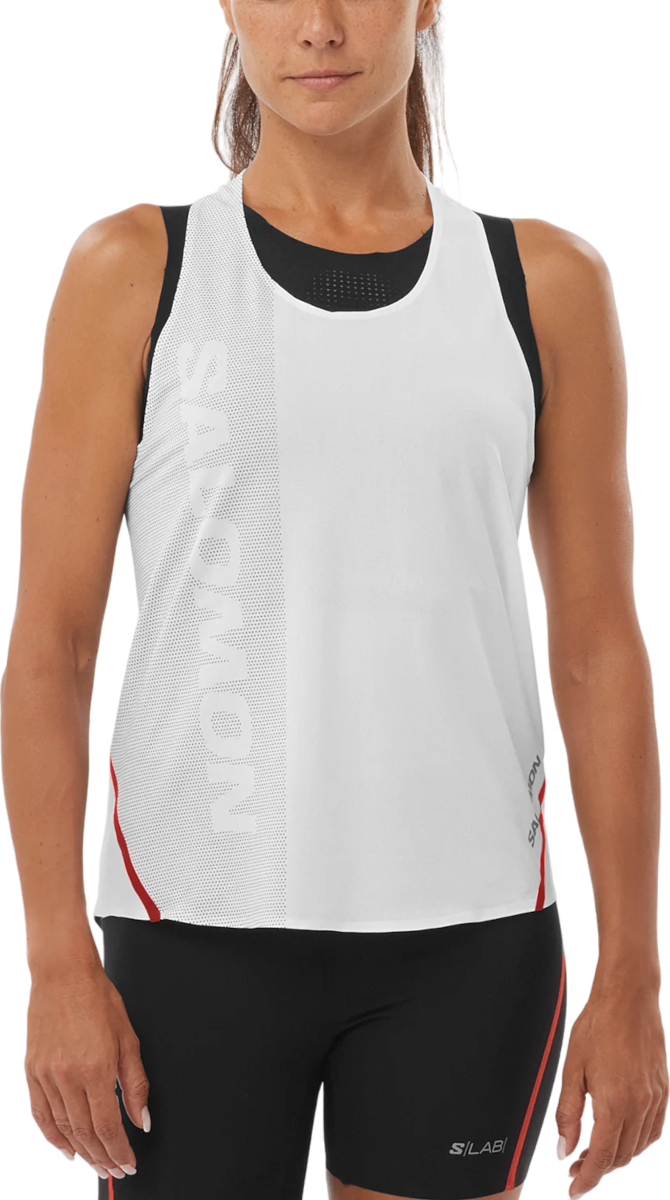 Majica brez rokavov Salomon S/LAB Speed Singlet Tank Top Bela | lc2243600