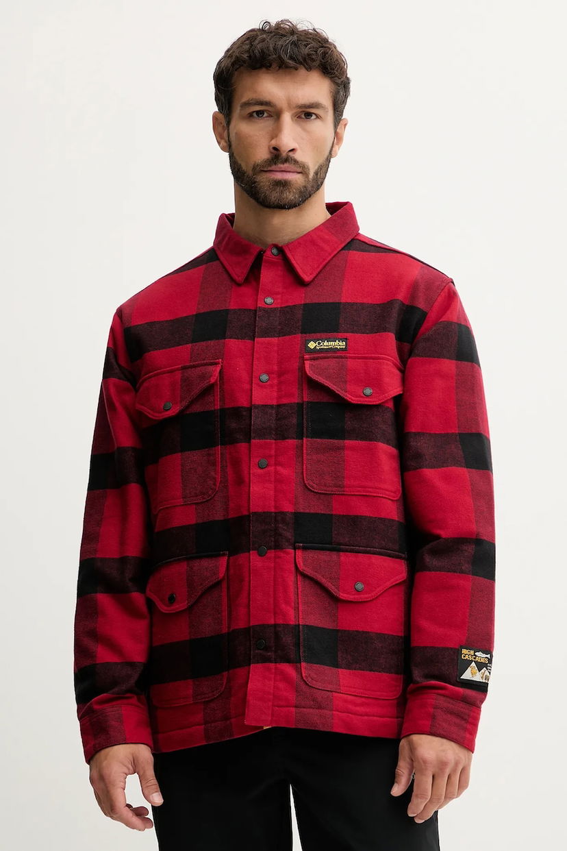 Jakna Columbia High Cascades Shirt Jacket Rdeča | 2138401
