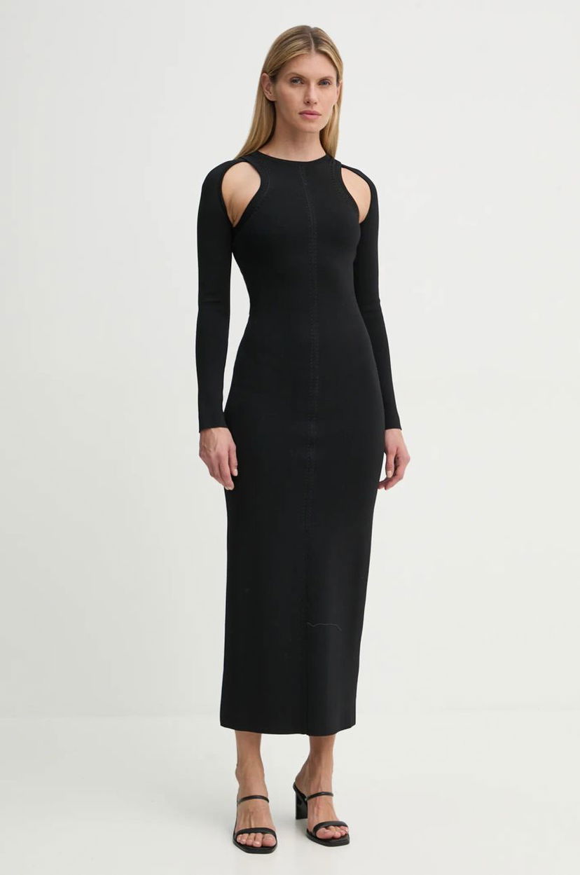 Obleke Nanushka ANITTA Maxi Dress Črna | NW24FWDR43099