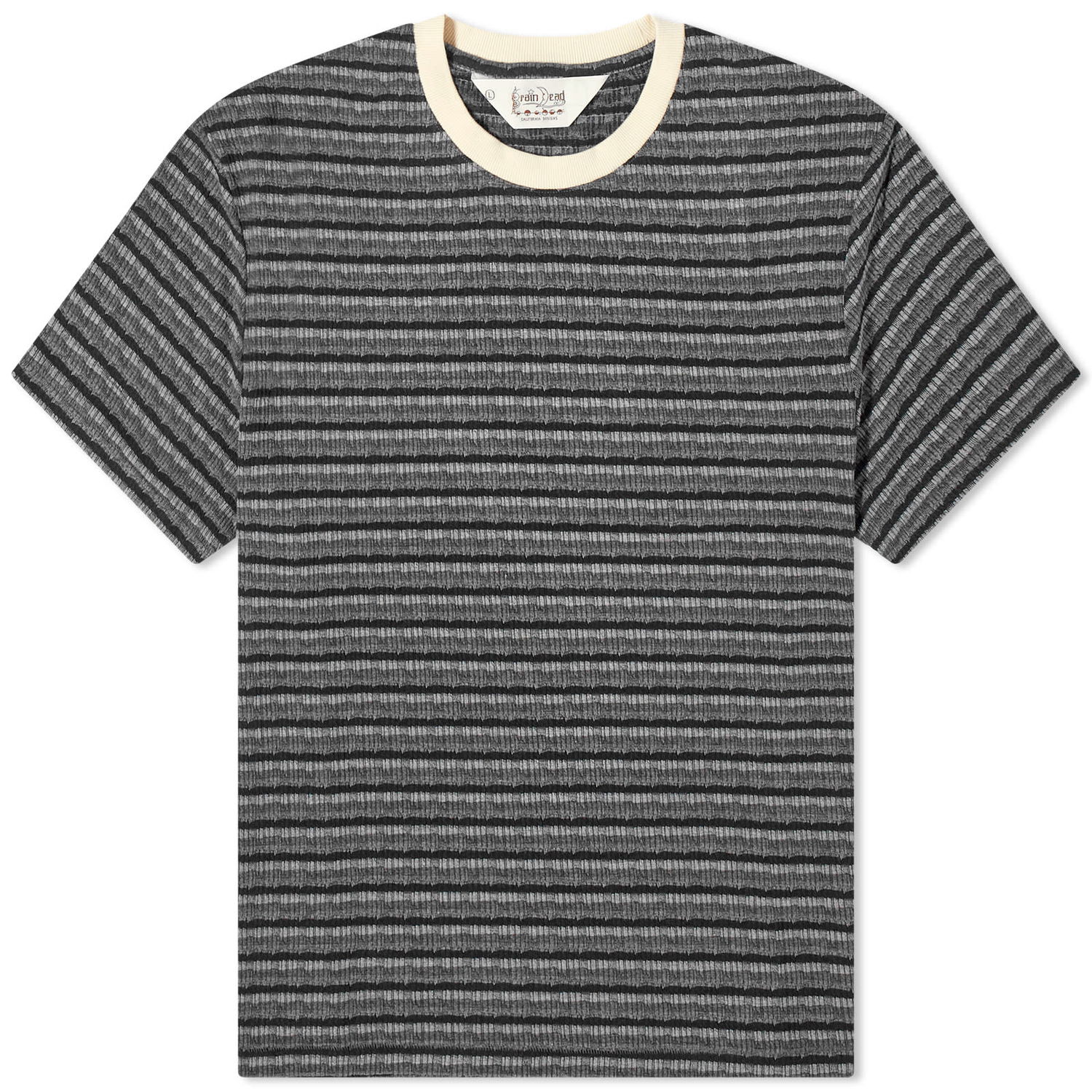 Majica Brain Dead Brain Dead Pruned Striped Short Sleeve Tee Siva | O22003120BK, 0