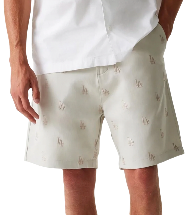Kratke hlače New Era New Era Los Angeles Dodgers MLB Monogram Shorts Bež | 60667819-60667819