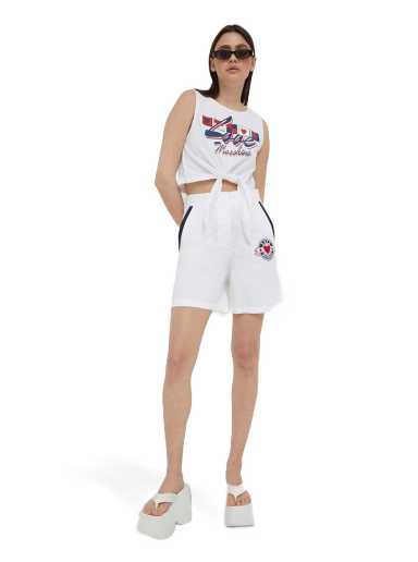 Kratke hlače Moschino Love Sweat Shorts Bela | W.O.193.80.T.497A