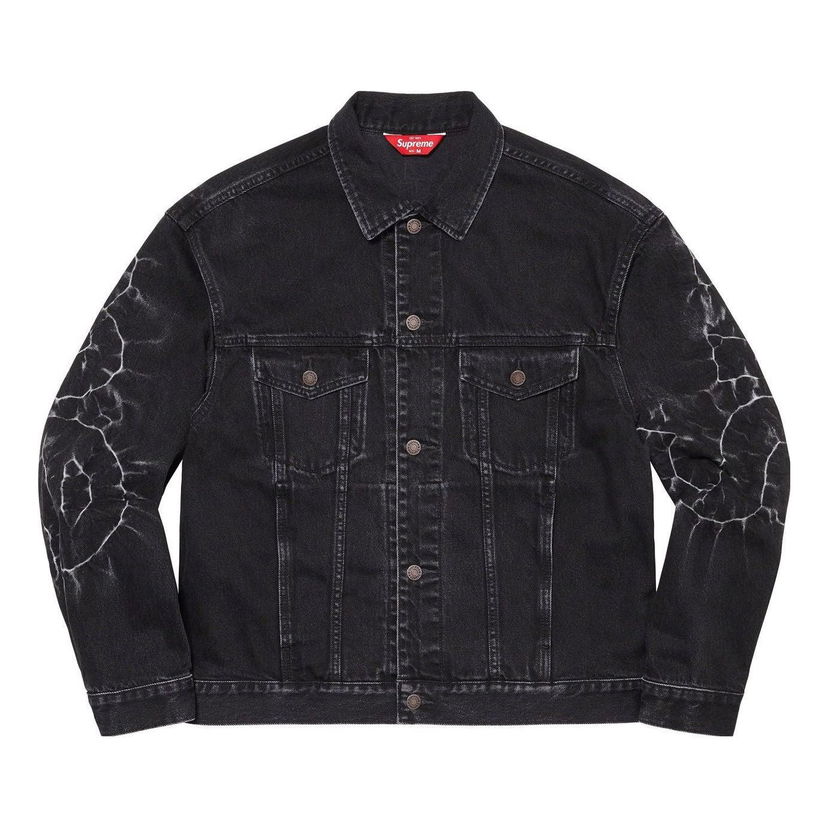 Jakna Supreme Shibori Print Trucker Jacket Črna | SUP-SS23-014