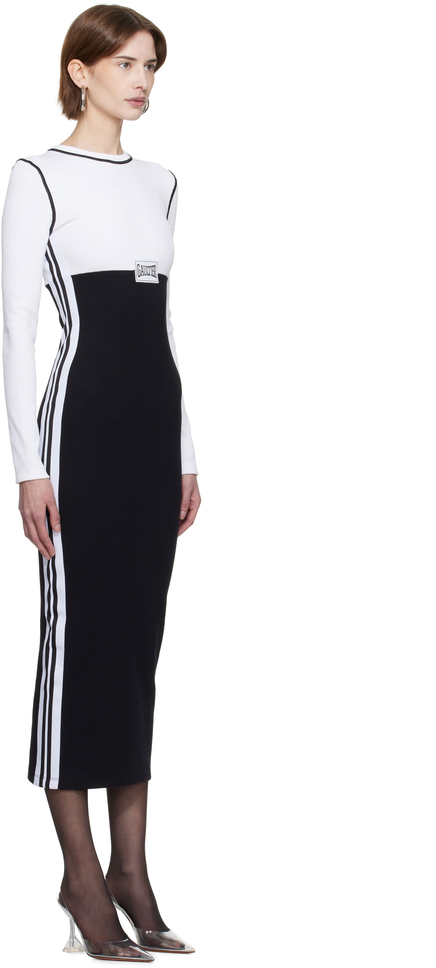 Obleke Jean Paul Gaultier Jean Paul Gaultier Color-Block Maxi Dress Črna | 25/33-F-RO343P-J080-0100, 1