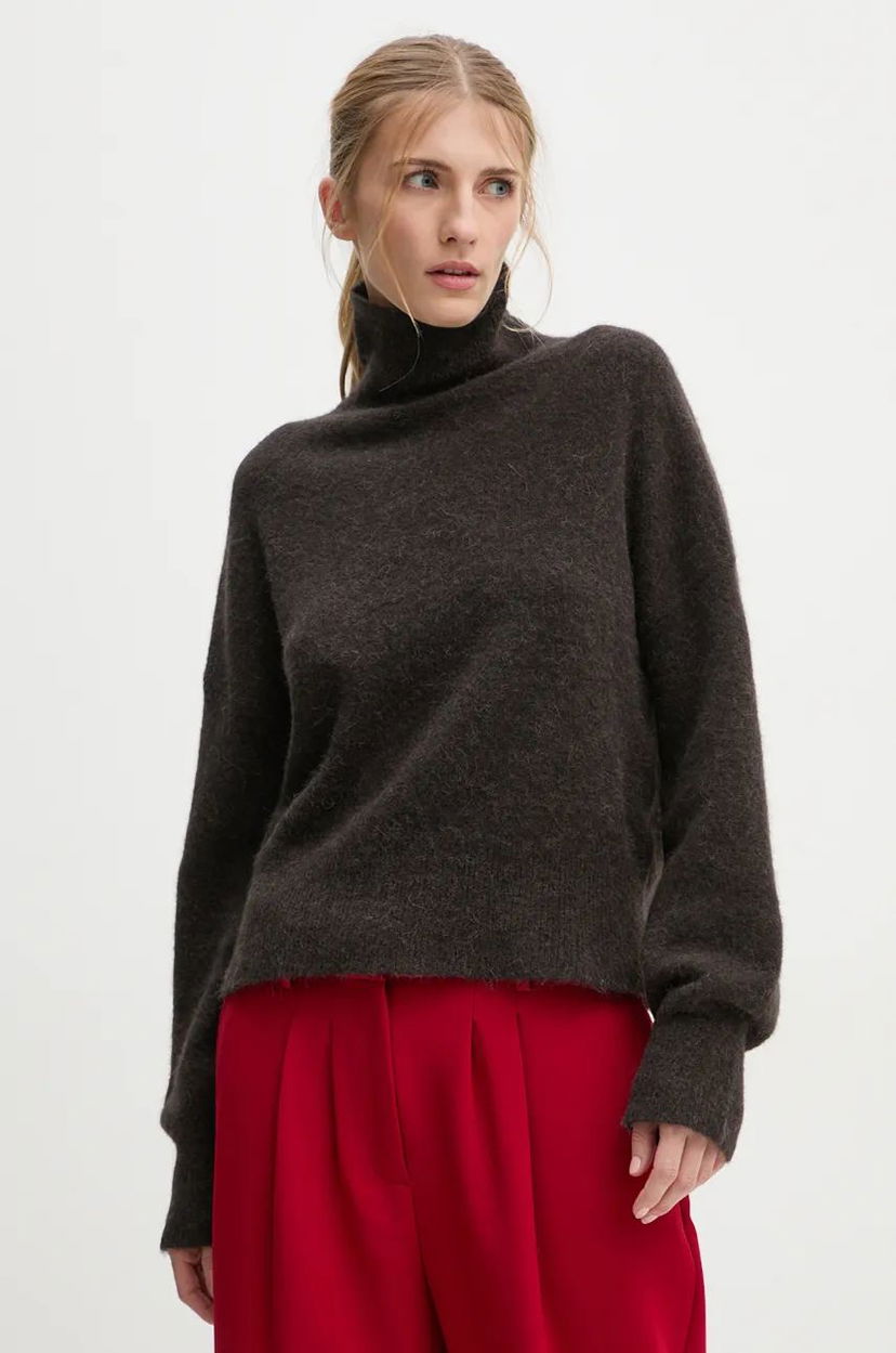 Pleteni pulover Samsoe Samsoe Sweater Turtleneck Rjava | F18322002