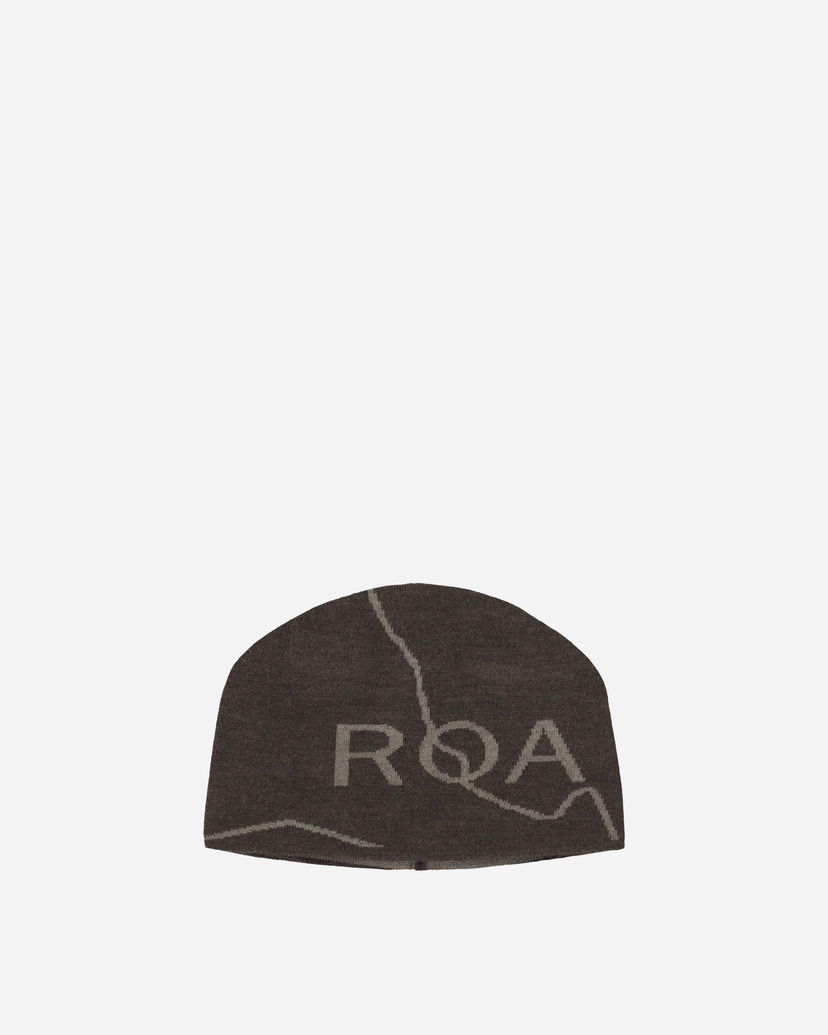 Beanie ROA Knit Beanie with Logo Rjava | RBUW288YA12 GRN0010