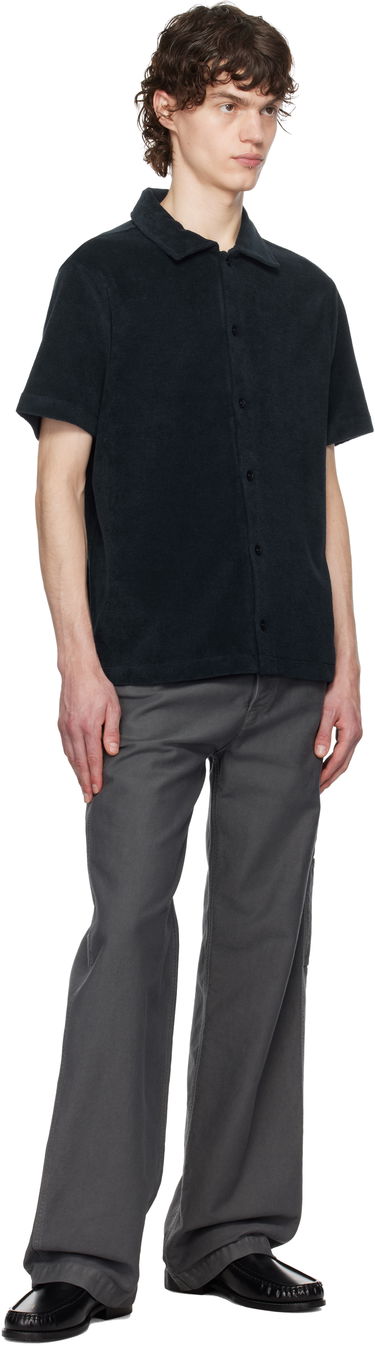 Srajce A.P.C. A.P.C. Nicolo Short Sleeve Button-Down Shirt Črna | COEWT-H26501, 3