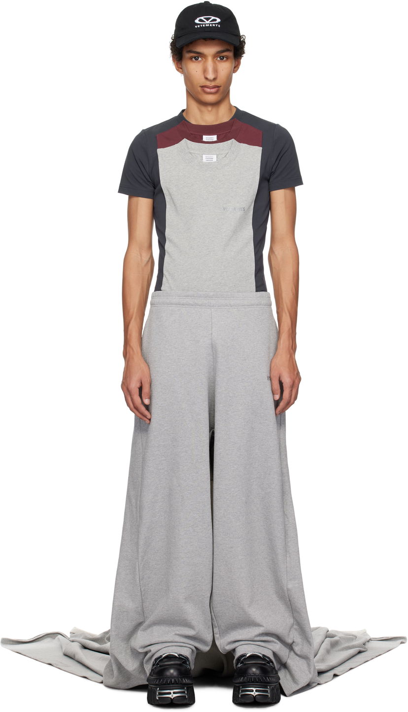 Trenirka VETEMENTS Vetements Runway Train Sweatpants Siva | UA66SP640G