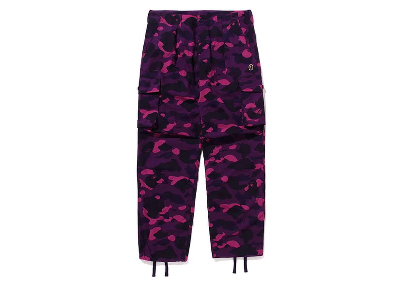 Hlače BAPE BAPE Color Camo 6 Pocket Pants Purple Lila | 1J80-152-015