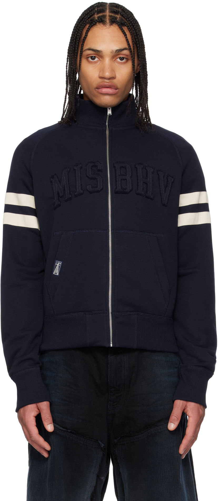 Pulover MISBHV MISBHV Zuma Zip-Up Sweater Mornarica | 250M150