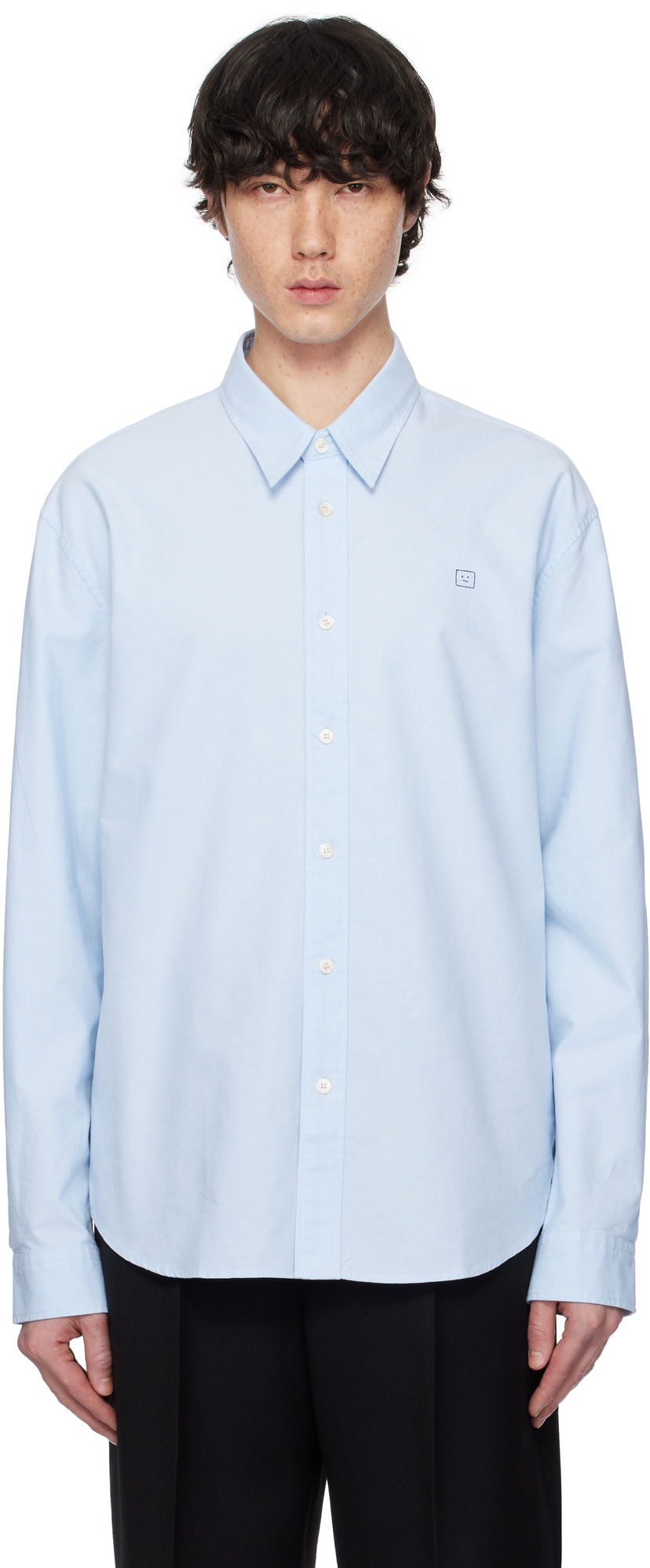 Srajce Acne Studios Acne Studios Button-Up Shirt Modra | CB0096-