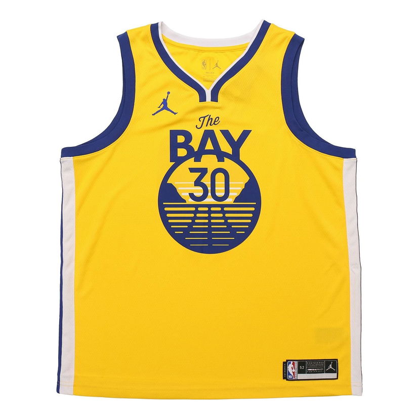 Dres Jordan Jordan NBA Stephen Curry Warriors Statement Edition 2020 Swingman Jersey Rumena | CV9477-729