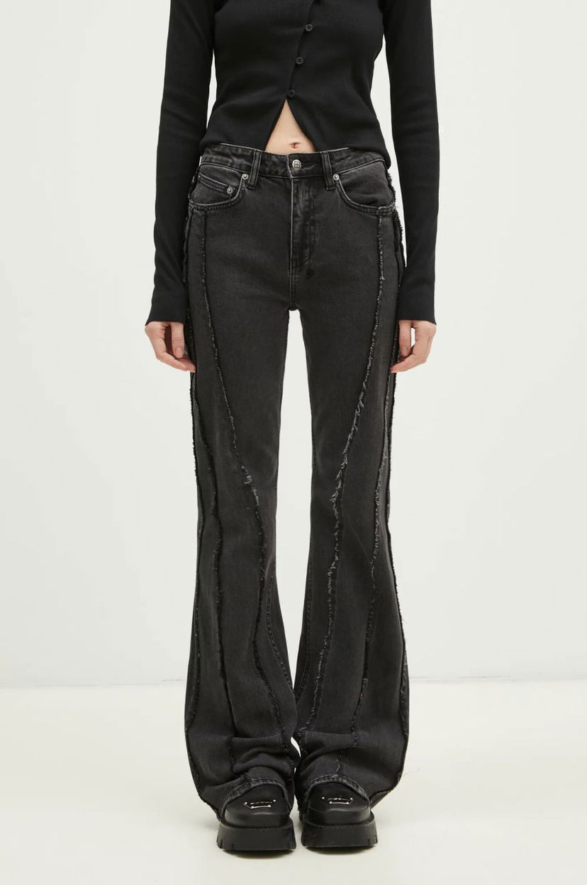 Kavbojke Ksubi KSUBI Soho Haunt High-Waisted Flare Jeans Črna | WPS25DJ003