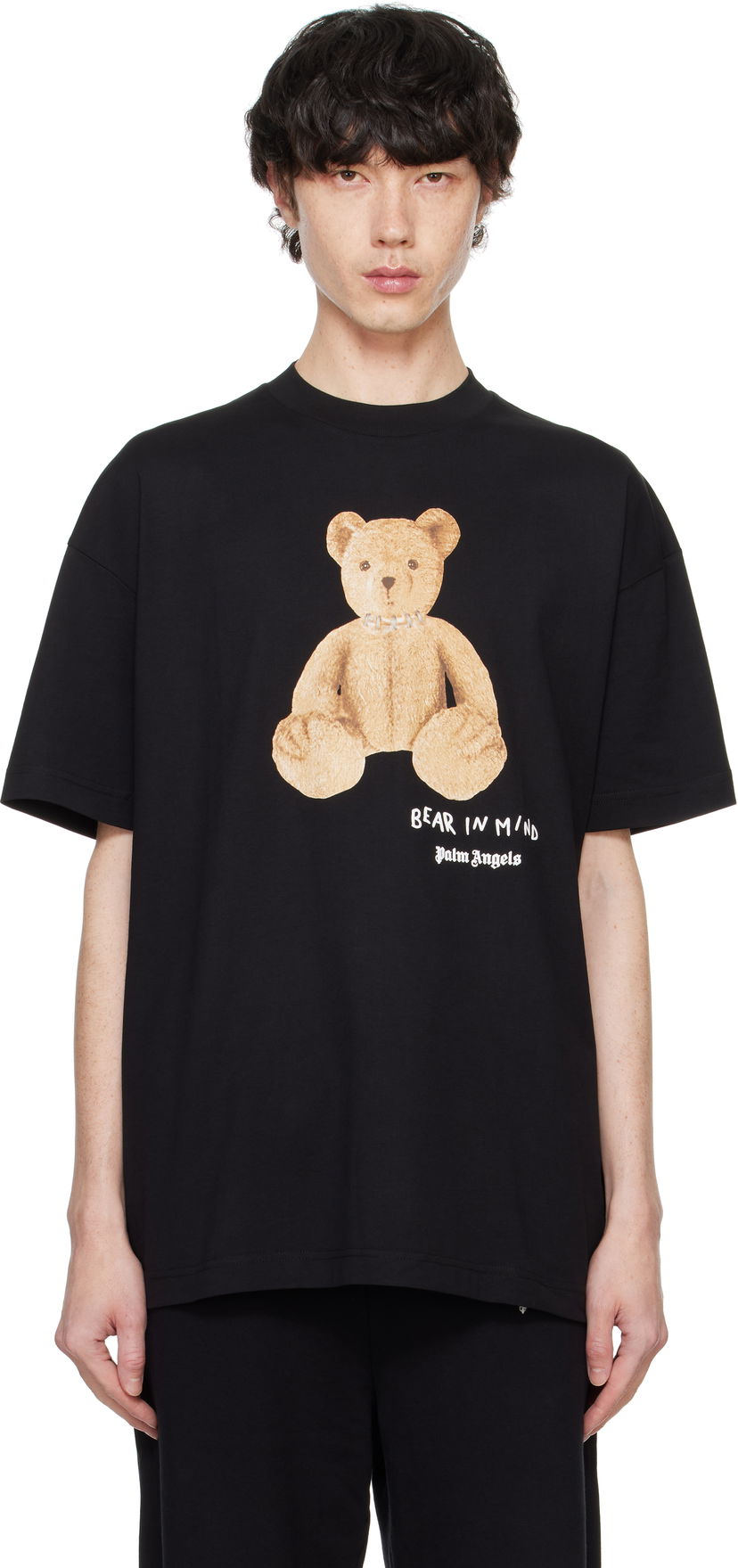 Majica Palm Angels Bear In Mind Graphic Črna | PMAA001F24JER0101060